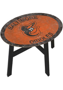 Baltimore Orioles Distressed Orange End Table