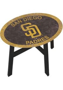 San Diego Padres Distressed Brown End Table