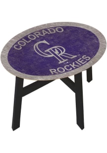 Colorado Rockies Distressed Purple End Table