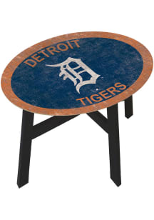 Detroit Tigers Distressed Navy Blue End Table