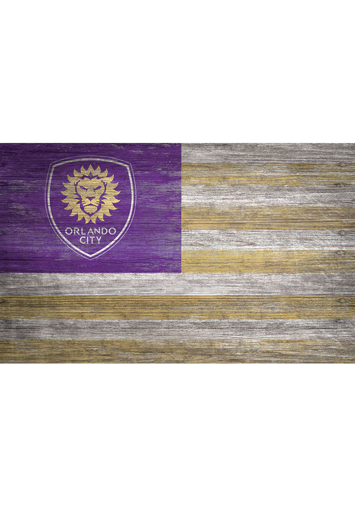Orlando City SC Distressed Flag 11x19 Sign