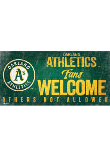 Oakland Athletics Fans Welcome 6x12 Sign