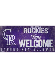 Colorado Rockies Fans Welcome 6x12 Sign