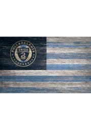 Philadelphia Union Distressed Flag 11x19 Sign