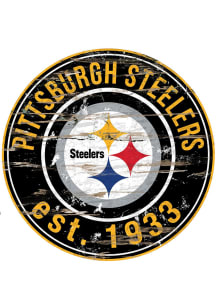 Pittsburgh Steelers Established Date Circle 24 Inch Sign