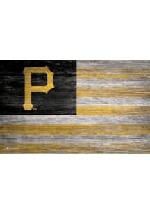 Pittsburgh Pirates Distressed Flag 11x19 Sign