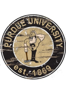 Purdue Boilermakers Established Date Circle 24 Inch Sign