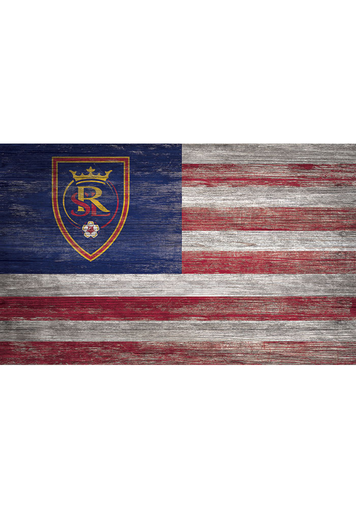 Real Salt Lake Distressed Flag 11x19 Sign