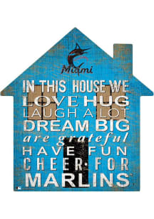 Miami Marlins 12 inch House Sign