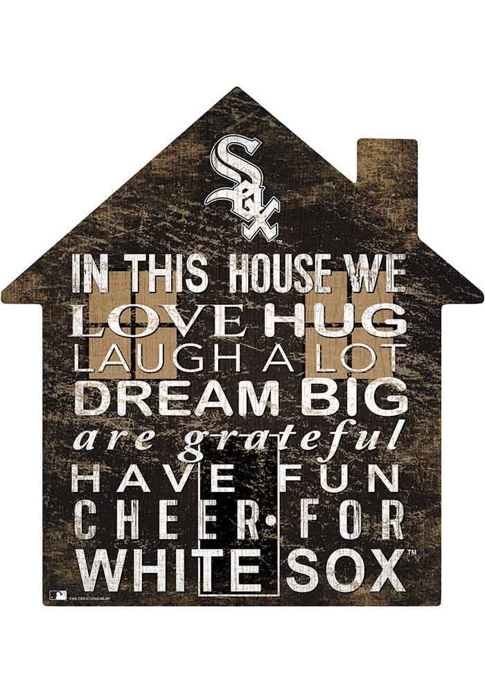 Chicago White Sox 12 inch Sugar Skull Sign, Black, Size NA, Rally House