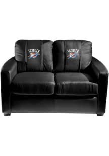 Oklahoma City Thunder Faux Leather Love Seat - Black