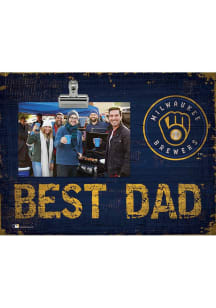 Milwaukee Brewers Best Dad Clip Picture Frame