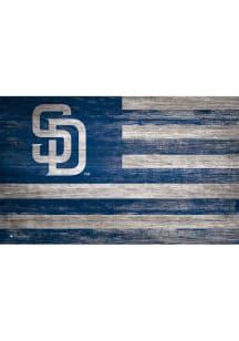 San Diego Padres Distressed Flag 11x19 Sign