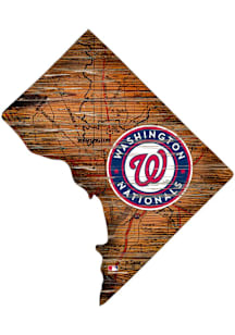 Washington Nationals Mini Roadmap State Sign - Red