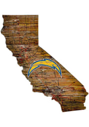 Los Angeles Chargers Distressed State 24 Inch Sign