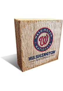 Washington Nationals Logo Block Sign - Red