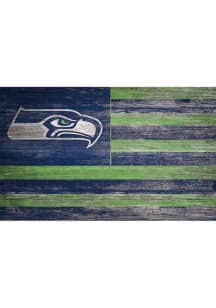 Seattle Seahawks Distressed Flag 11x19 Sign