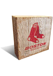 Boston Red Sox Logo Block Sign - Red