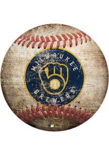 Milwaukee Brewers Baseball Shaped Sign