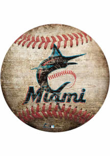Miami Marlins Baseball Shaped Sign