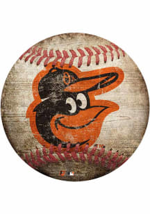 Baltimore Orioles Baseball Shaped Sign