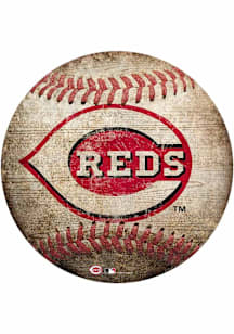 Cincinnati Reds Baseball Shaped Sign - Red