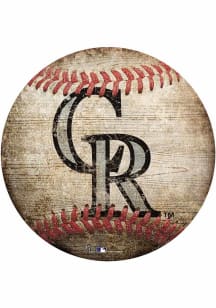 Colorado Rockies Baseball Shaped Sign