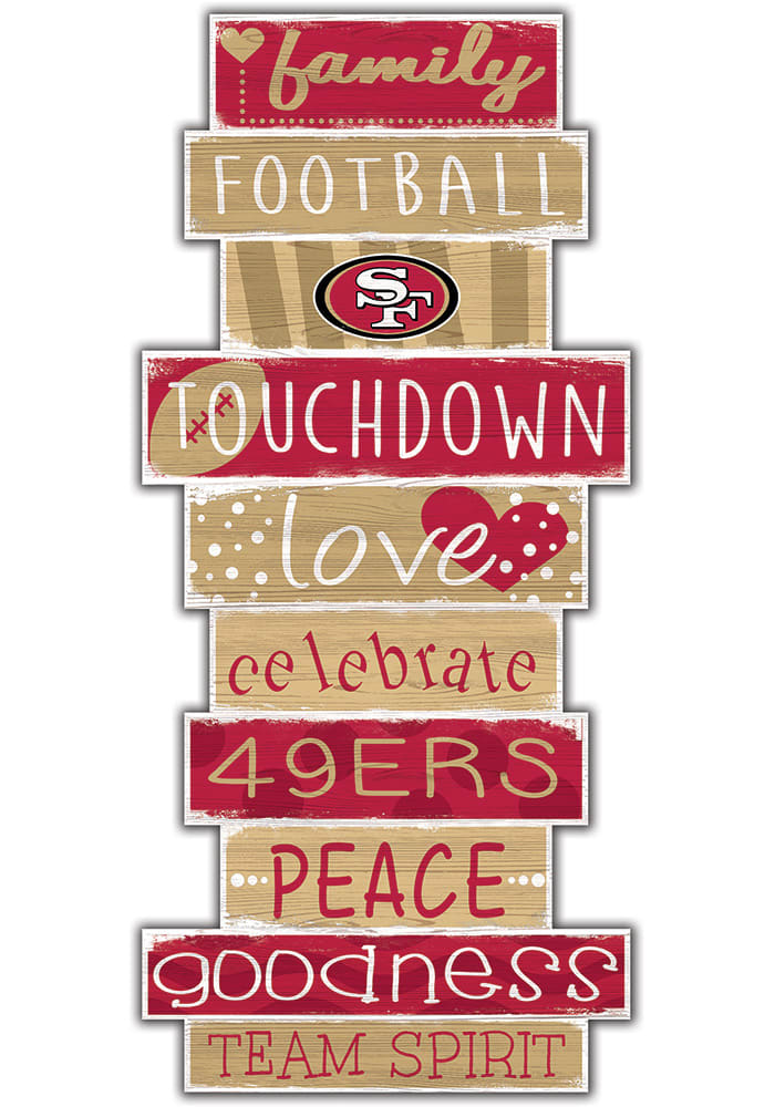 San Francisco 49ers Celebrations Stack 24 Inch Sign