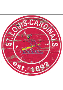 St Louis Cardinals Established Date Circle 24 Inch Sign