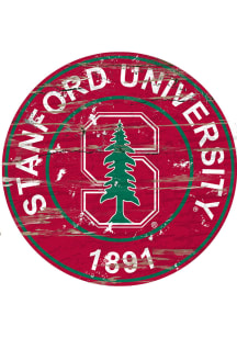 Stanford Cardinal Established Date Circle 24 Inch Sign