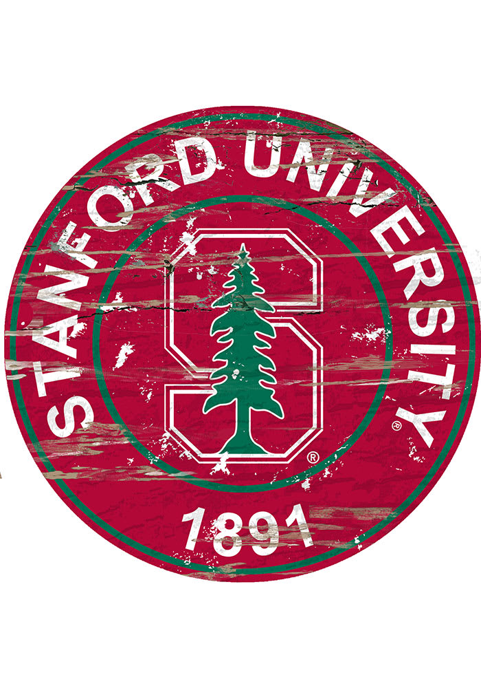 Stanford Cardinal Established Date Circle 24 Inch Sign