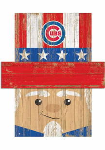 Chicago Cubs Patriotic Head 6x5 Sign