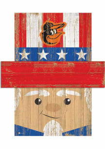 Baltimore Orioles Patriotic Head 6x5 Sign