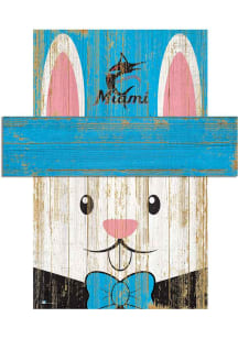 Miami Marlins Easter Bunny Head Sign