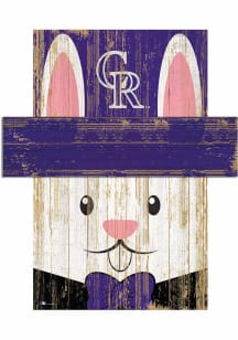Colorado Rockies Easter Bunny Head Sign