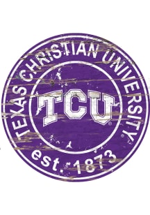 TCU Horned Frogs Established Date Circle 24 Inch Sign