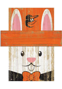 Baltimore Orioles Easter Bunny  Head 6x5 Sign