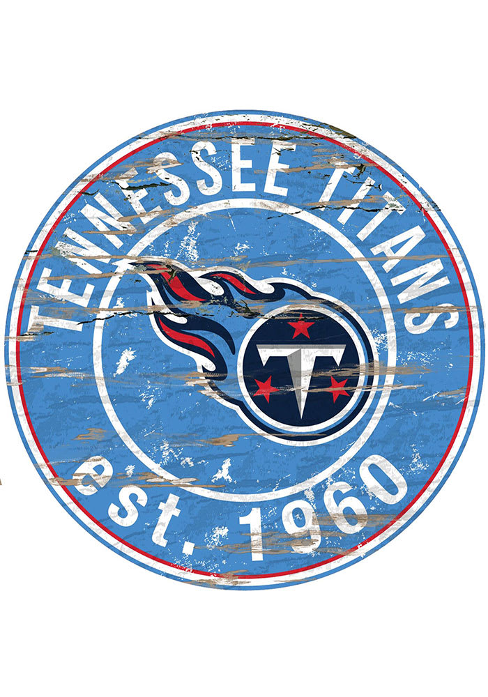 Tennessee Titans Established Date Circle 24 Inch Sign