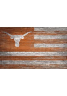 Texas Longhorns Distressed Flag 11x19 Sign
