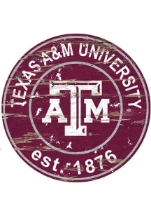 Texas A&amp;M Aggies Established Date Circle 24 Inch Sign