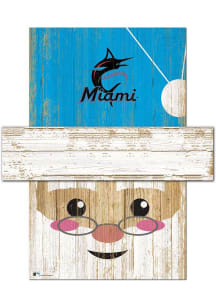 Miami Marlins Santa Head Sign