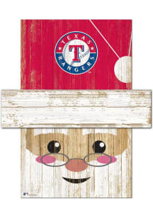 Texas Rangers Santa Head Sign