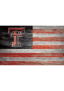 Texas Tech Red Raiders Distressed Flag 11x19 Sign