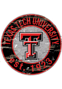 Texas Tech Red Raiders Established Date Circle 24 Inch Sign