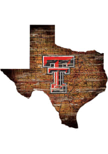 Texas Tech Red Raiders Distressed State 24 Inch Sign