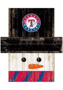 Texas Rangers Snowman Head Sign
