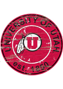 Utah Utes Established Date Circle 24 Inch Sign