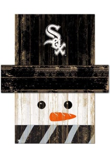 Chicago White Sox Snowman Head 6x5 Sign