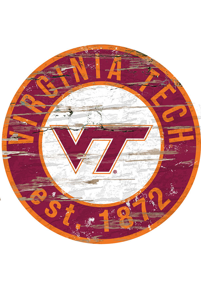 Virginia Tech Hokies Established Date Circle 24 Inch Sign