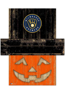 Milwaukee Brewers Pumpkin Head Sign